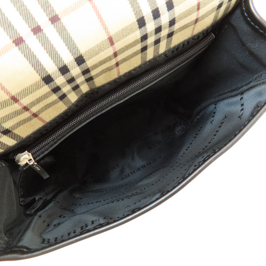 BURBERRY Shoulder Bag Nylon black logo Women Used Authentic