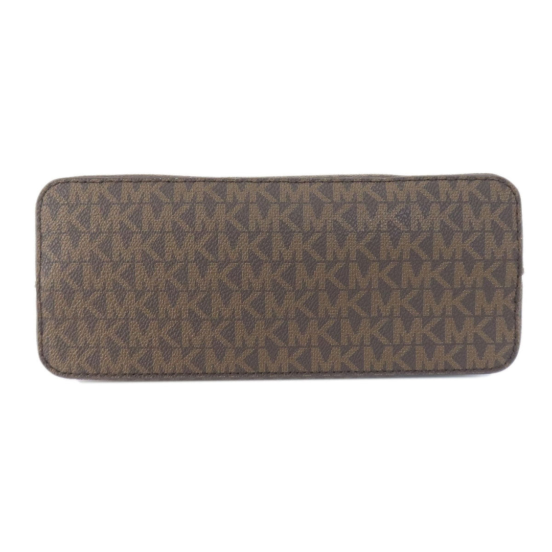 MICHAEL KORS Shoulder Bag PVC Brown MK signature