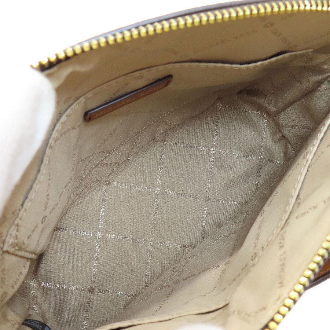 MICHAEL KORS Shoulder Bag PVC Brown MK signature