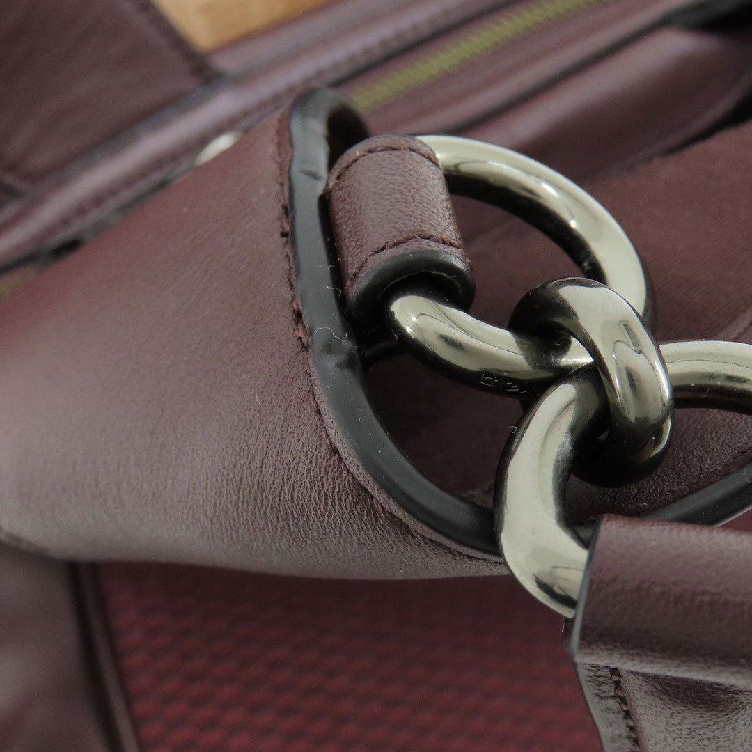 COACH Tote Bag F57540 Canvas, Leather Red Lexi Tote Women Used Authentic