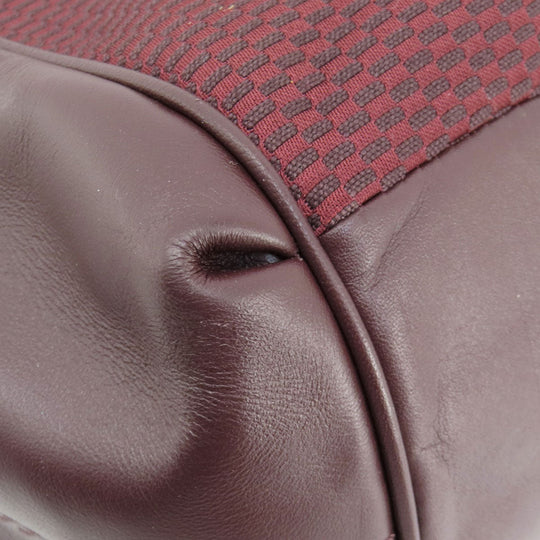 COACH Tote Bag F57540 Canvas, Leather Red Lexi Tote Women Used Authentic