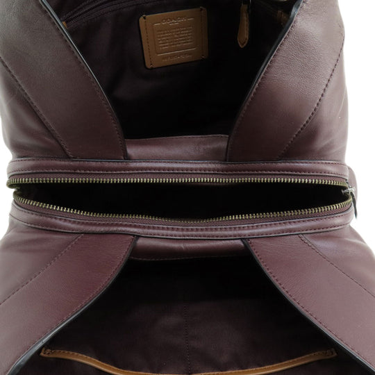 COACH Tote Bag F57540 Canvas, Leather Red Lexi Tote Women Used Authentic