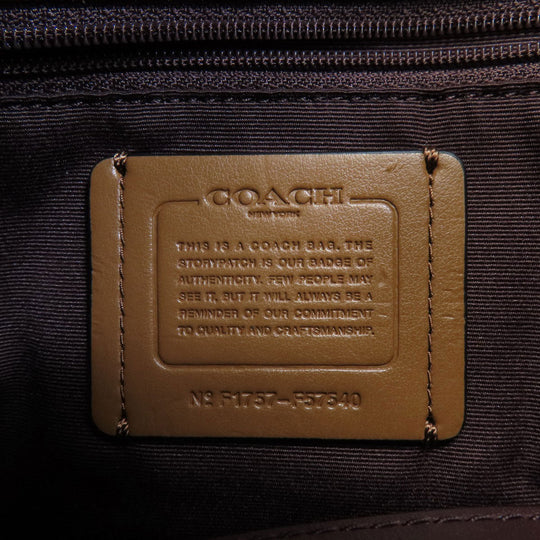 COACH Tote Bag F57540 Canvas, Leather Red Lexi Tote Women Used Authentic