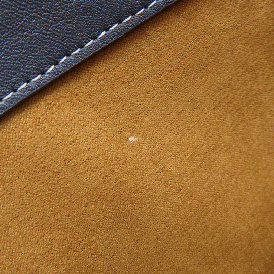 COACH Shoulder Bag CH137 Canvas, Leather Navy Signature Women Used Authentic