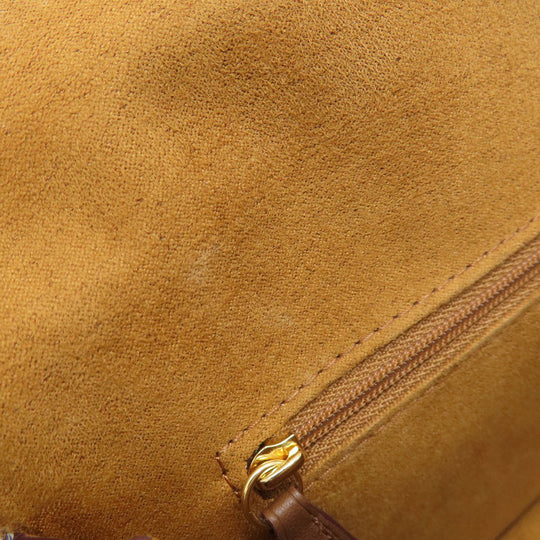 COACH Shoulder Bag CH137 Canvas, Leather Navy Signature Women Used Authentic