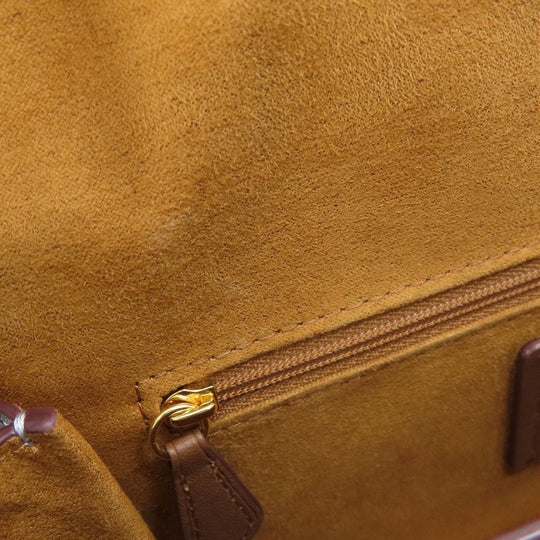 COACH Shoulder Bag CH137 Canvas, Leather Navy Signature Women Used Authentic