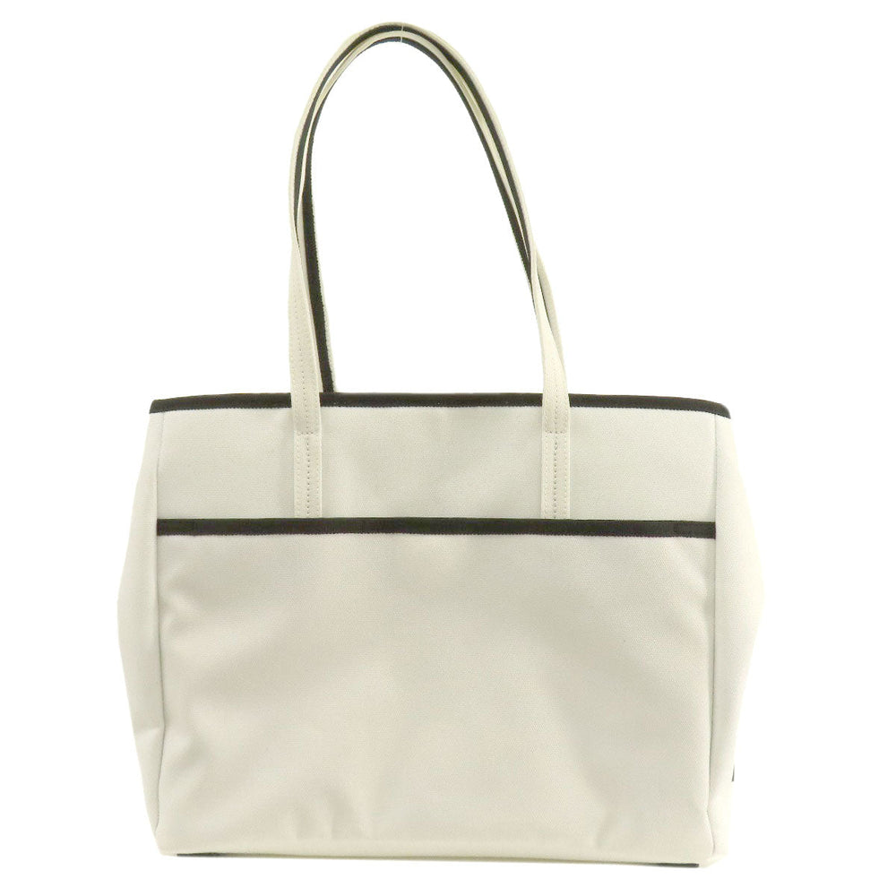 LANVIN Tote Bag canvas white 2WAY Women Used Authentic
