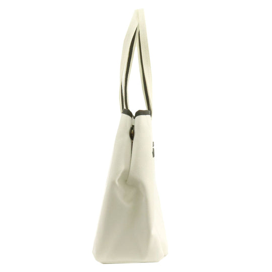 LANVIN Tote Bag canvas white 2WAY Women Used Authentic