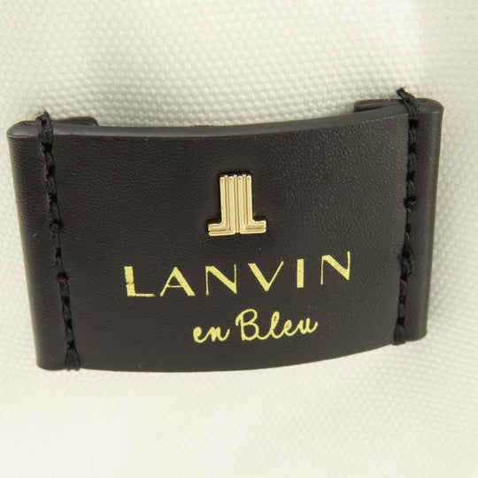 LANVIN Tote Bag canvas white 2WAY Women Used Authentic