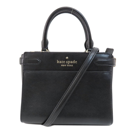 Kate Spade Handbag leather black 2WAY Women Used Authentic