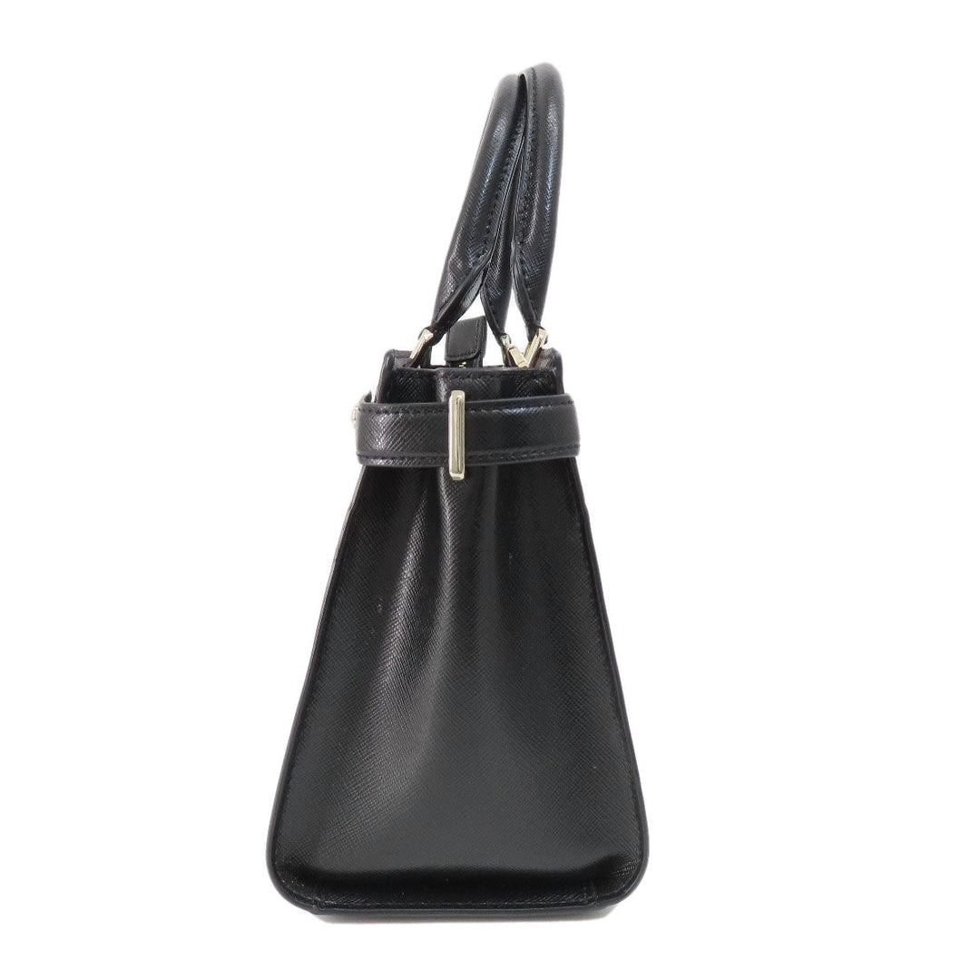 Kate Spade Handbag leather black 2WAY Women Used Authentic
