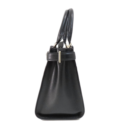 Kate Spade Handbag leather black 2WAY Women Used Authentic