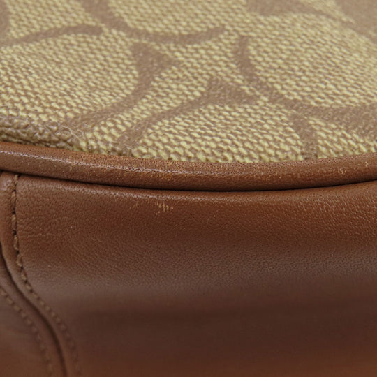 COACH Handbag F58288 PVC Brown Signature 2WAY Women Used Authentic