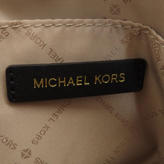 MICHAEL KORS Shoulder Bag PVC Brown MK Signature ChainShoulder Women Used Authentic