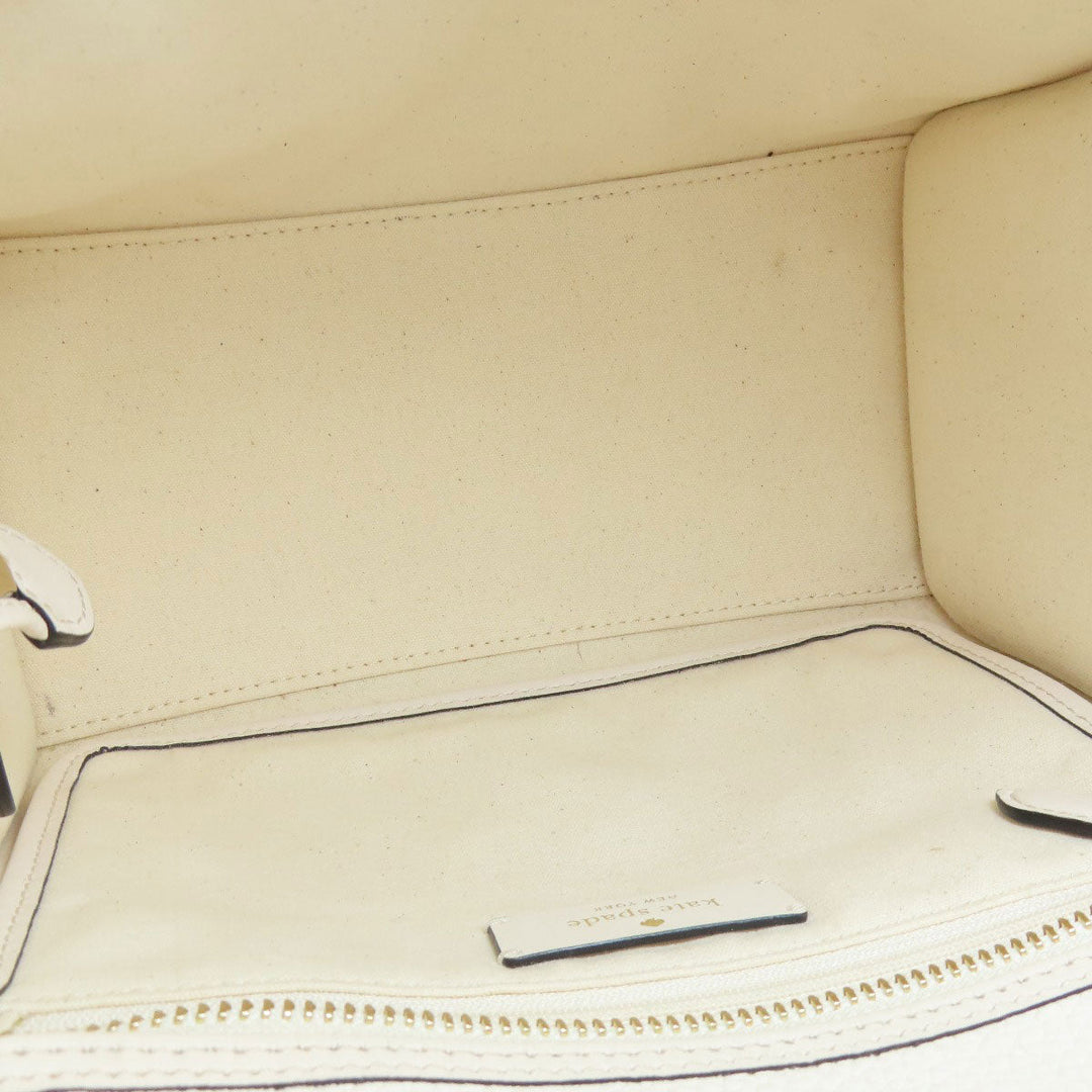 Kate Spade Handbag leather white 2WAY Women Used Authentic