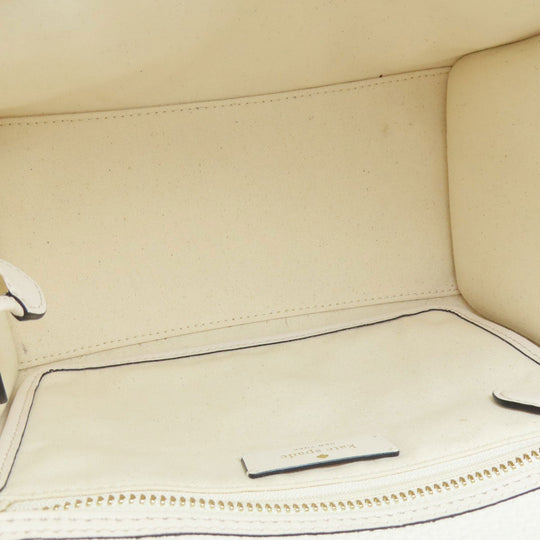 Kate Spade Handbag leather white 2WAY Women Used Authentic