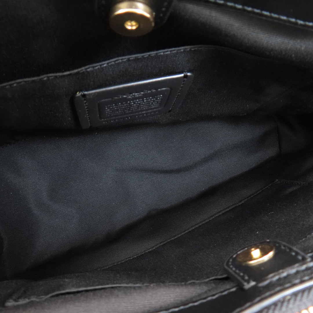 COACH Handbag F67026 PVC Brown Signature 2WAY Women Used Authentic