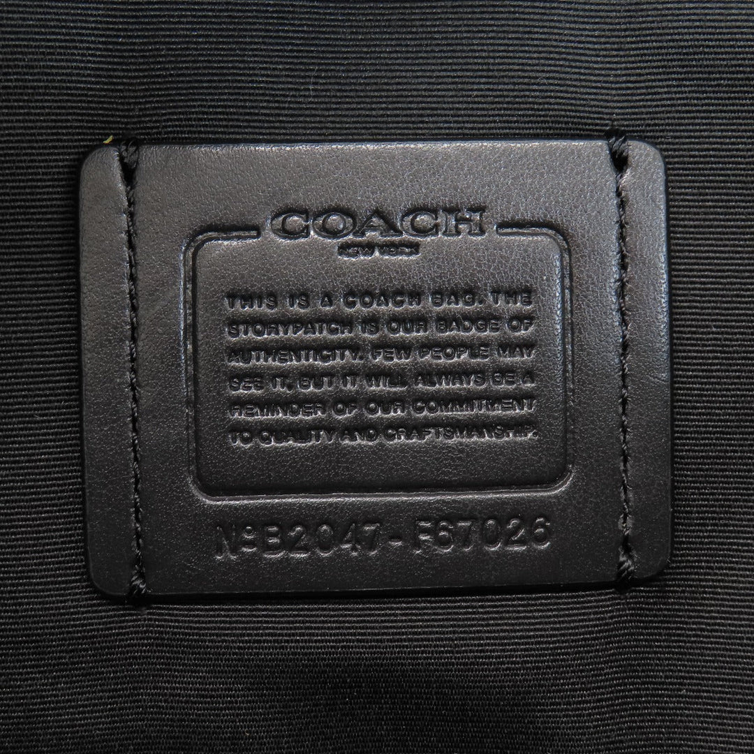 COACH Handbag F67026 PVC Brown Signature 2WAY Women Used Authentic