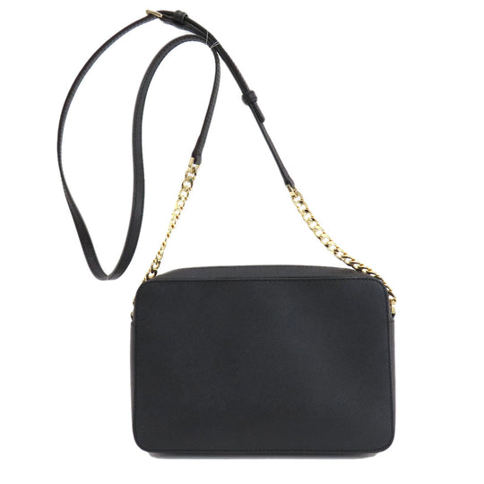 MICHAEL KORS Shoulder Bag PVC black logo Women Used Authentic