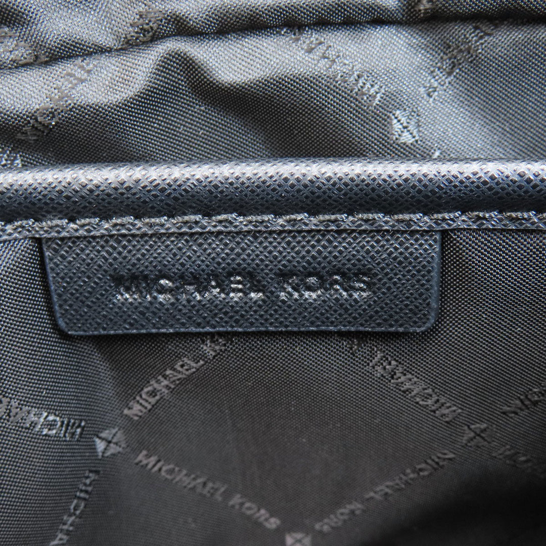MICHAEL KORS Shoulder Bag PVC black logo Women Used Authentic