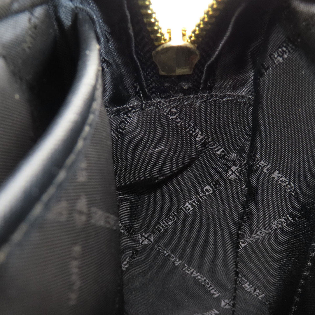 MICHAEL KORS Shoulder Bag PVC black logo Women Used Authentic