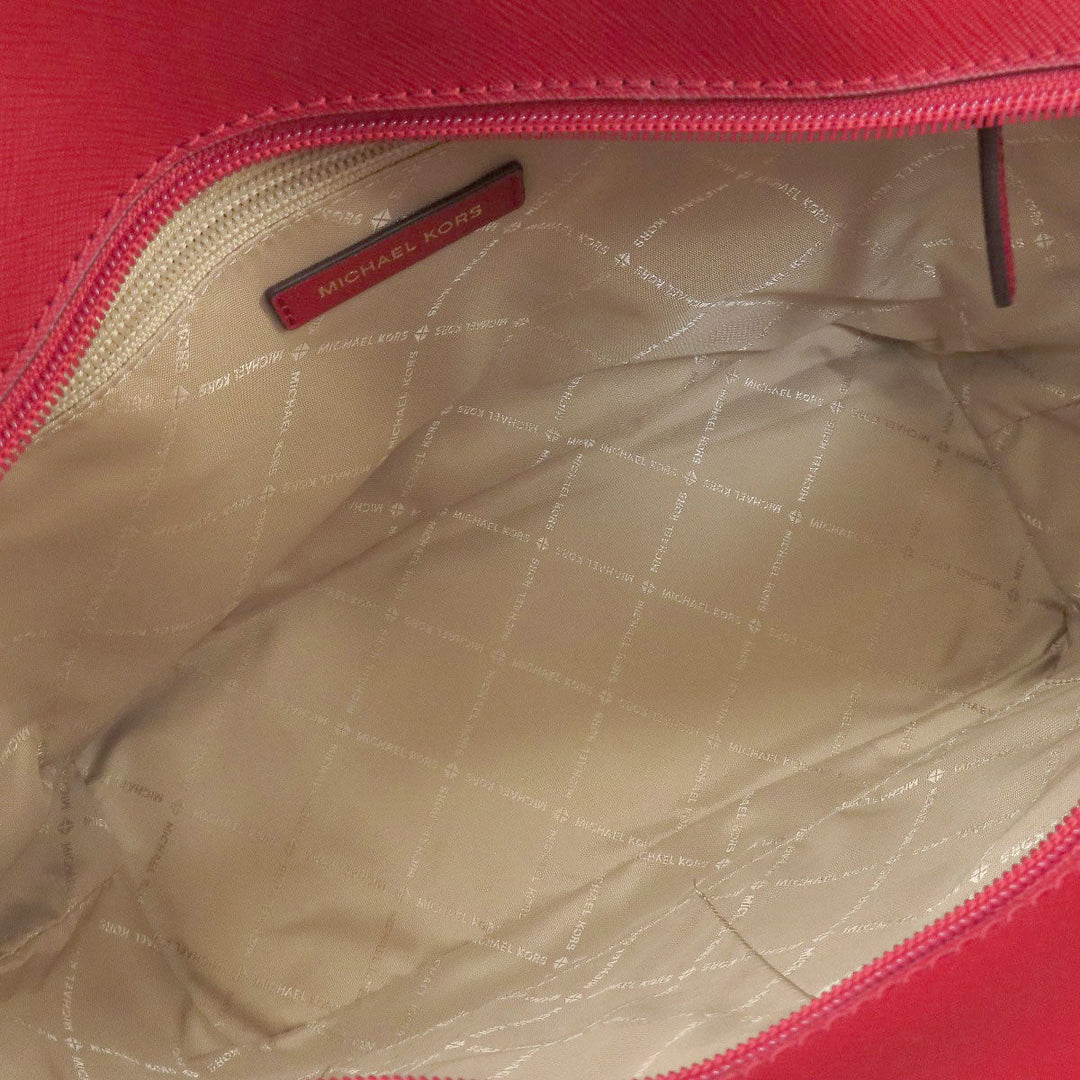 MICHAEL KORS Tote Bag PVC Brown MK signature Women Used Authentic