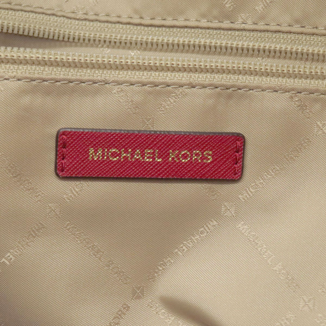 MICHAEL KORS Tote Bag PVC Brown MK signature Women Used Authentic