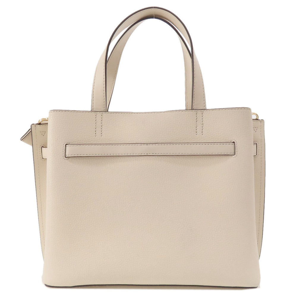 MICHAEL KORS Handbag leather white Emilia 2WAY Women Used Authentic