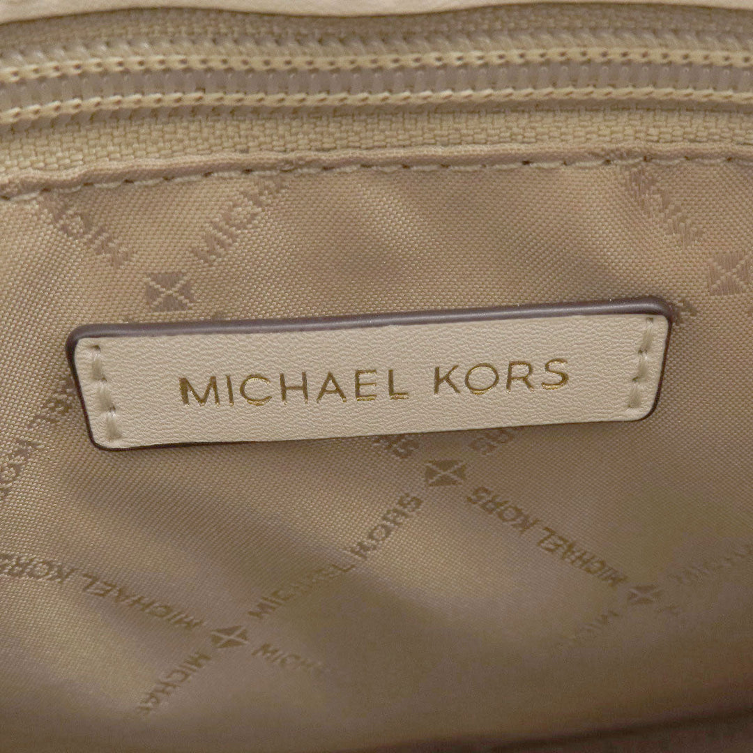 MICHAEL KORS Handbag leather white Emilia 2WAY Women Used Authentic