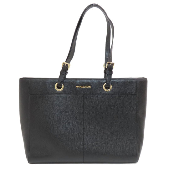 MICHAEL KORS Tote Bag leather black logo Women Used Authentic