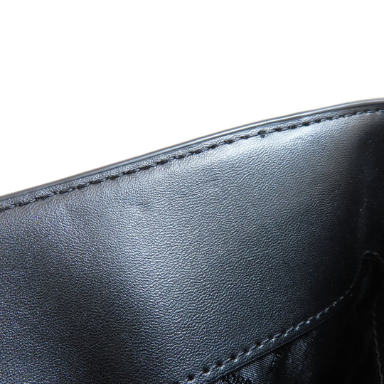 MICHAEL KORS Tote Bag leather black logo Women Used Authentic