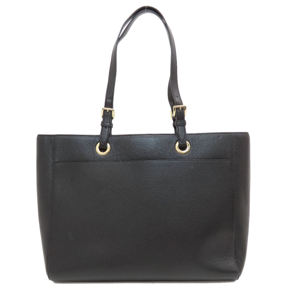 MICHAEL KORS Tote Bag leather black logo Women Used Authentic