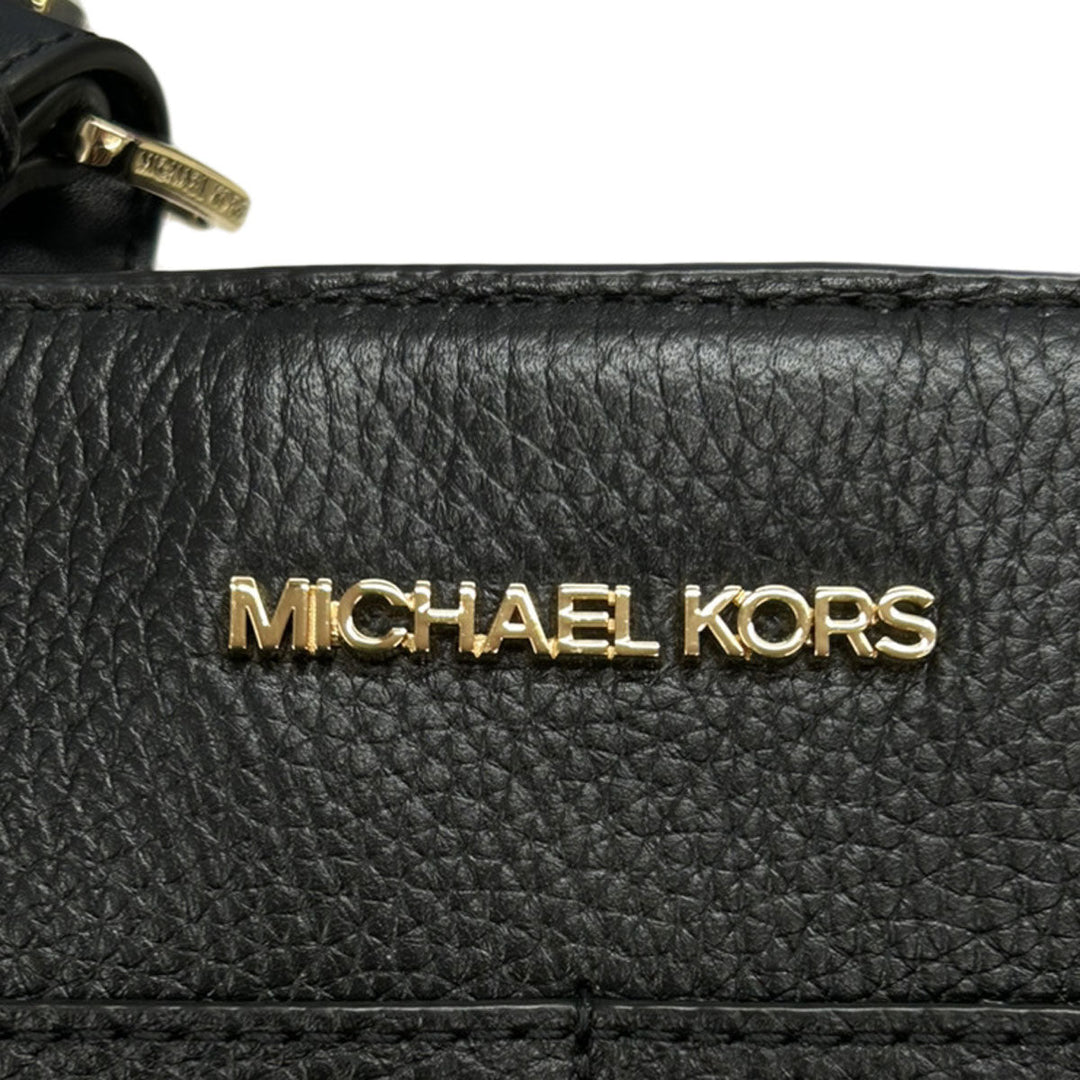 MICHAEL KORS Tote Bag leather black logo Women Used Authentic