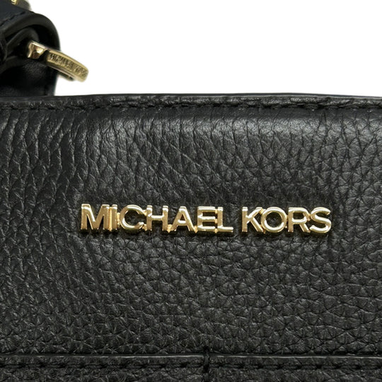 MICHAEL KORS Tote Bag leather black logo Women Used Authentic