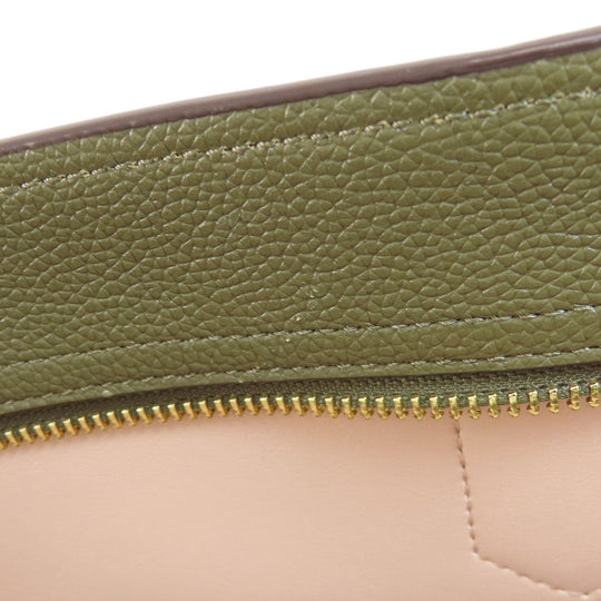 MICHAEL KORS Handbag leather Light green 2WAY Women Used Authentic