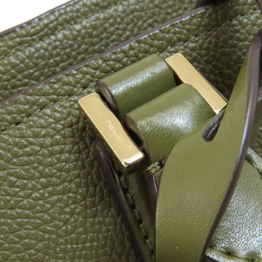 MICHAEL KORS Handbag leather Light green 2WAY Women Used Authentic