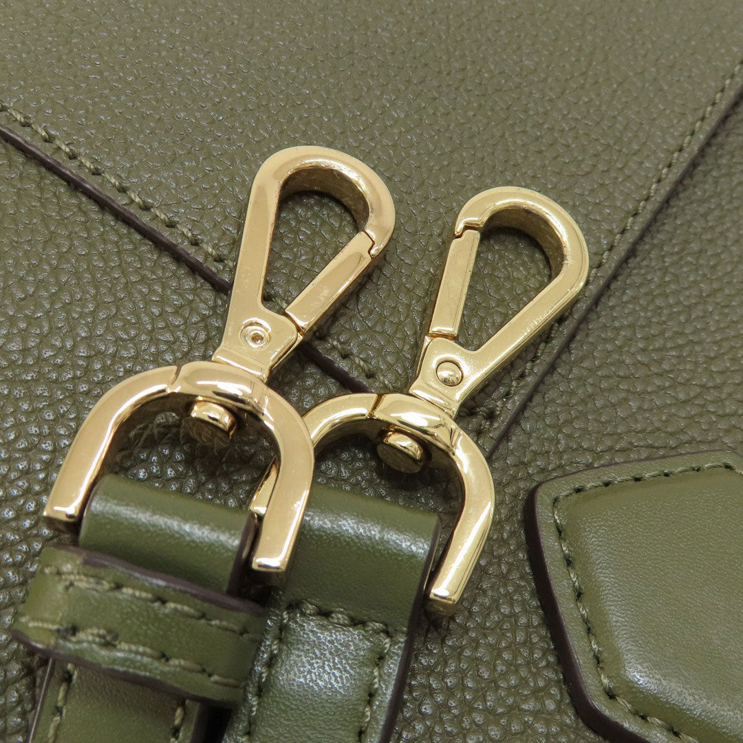 MICHAEL KORS Handbag leather Light green 2WAY Women Used Authentic