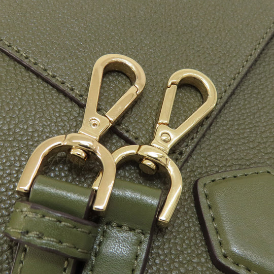 MICHAEL KORS Handbag leather Light green 2WAY Women Used Authentic