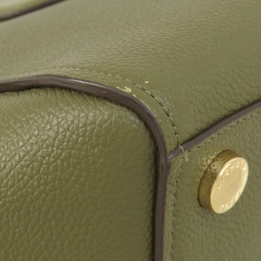 MICHAEL KORS Handbag leather Light green 2WAY Women Used Authentic