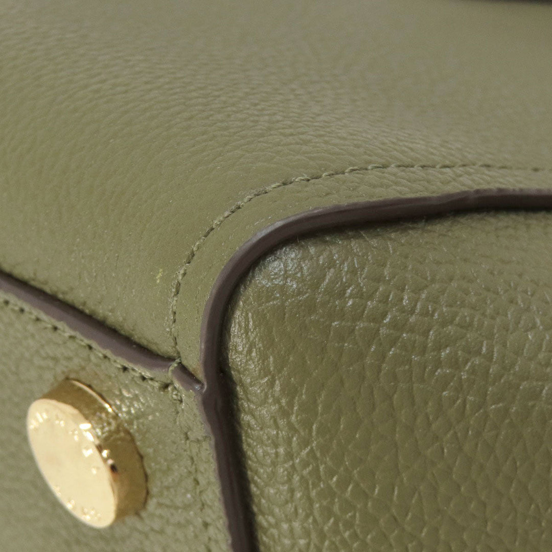 MICHAEL KORS Handbag leather Light green 2WAY Women Used Authentic