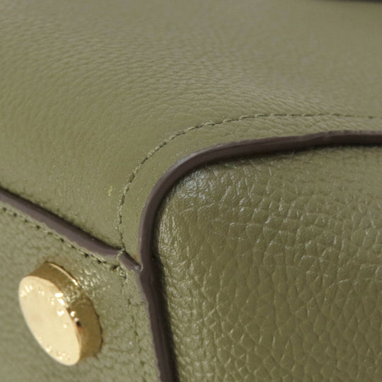 MICHAEL KORS Handbag leather Light green 2WAY Women Used Authentic