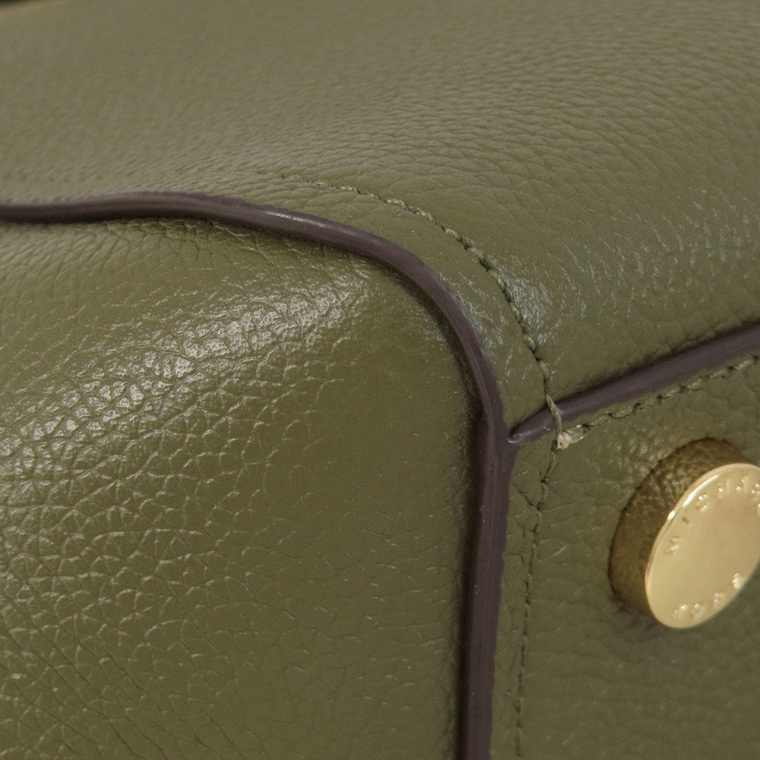 MICHAEL KORS Handbag leather Light green 2WAY Women Used Authentic