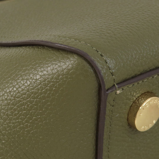 MICHAEL KORS Handbag leather Light green 2WAY Women Used Authentic
