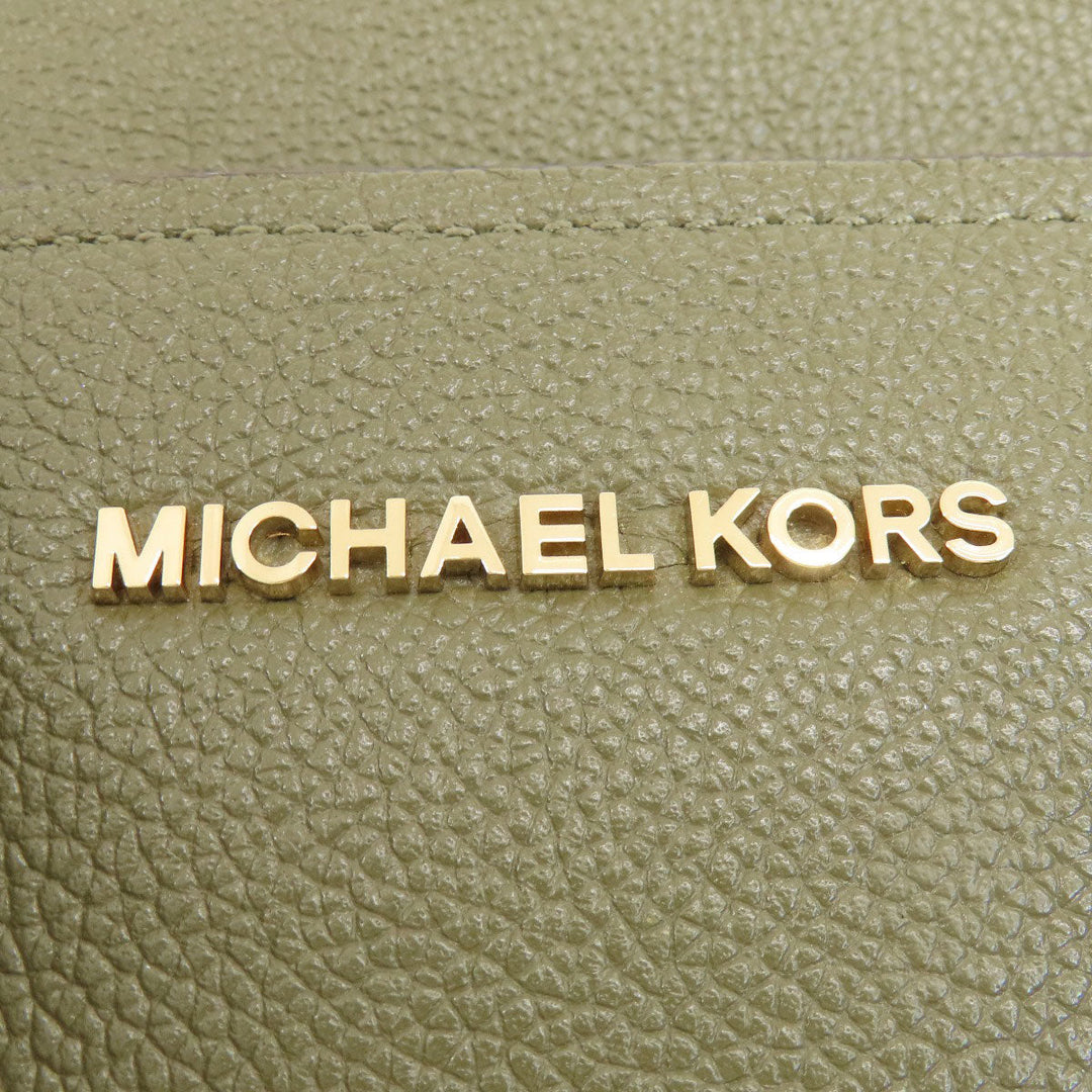 MICHAEL KORS Handbag leather Light green 2WAY Women Used Authentic