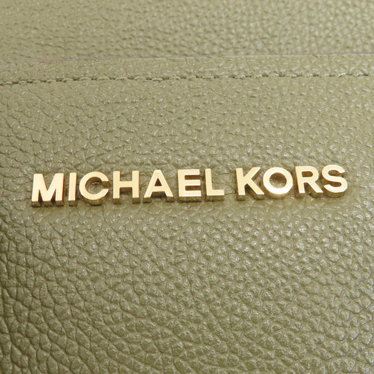MICHAEL KORS Handbag leather Light green 2WAY Women Used Authentic