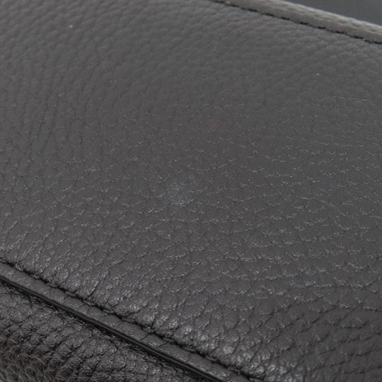 COACH Shoulder Bag 36536 leather black logo Women Used Authentic