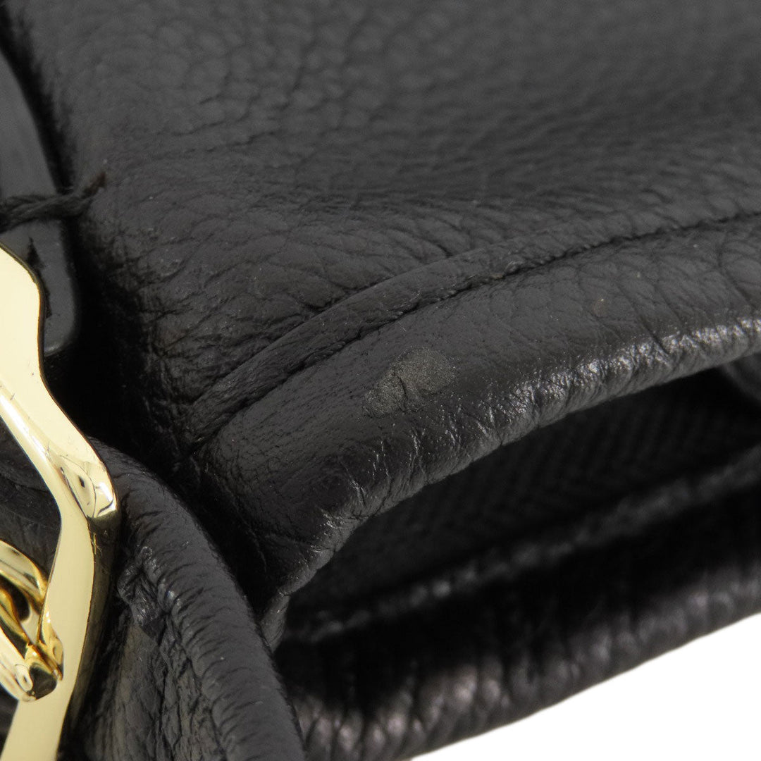 COACH Shoulder Bag 36536 leather black logo Women Used Authentic