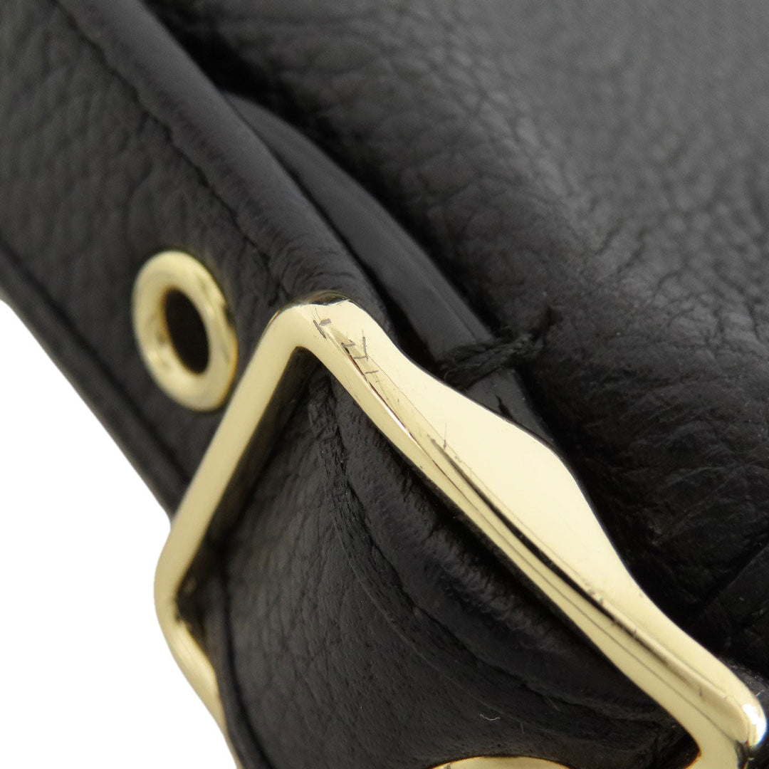 COACH Shoulder Bag 36536 leather black logo Women Used Authentic