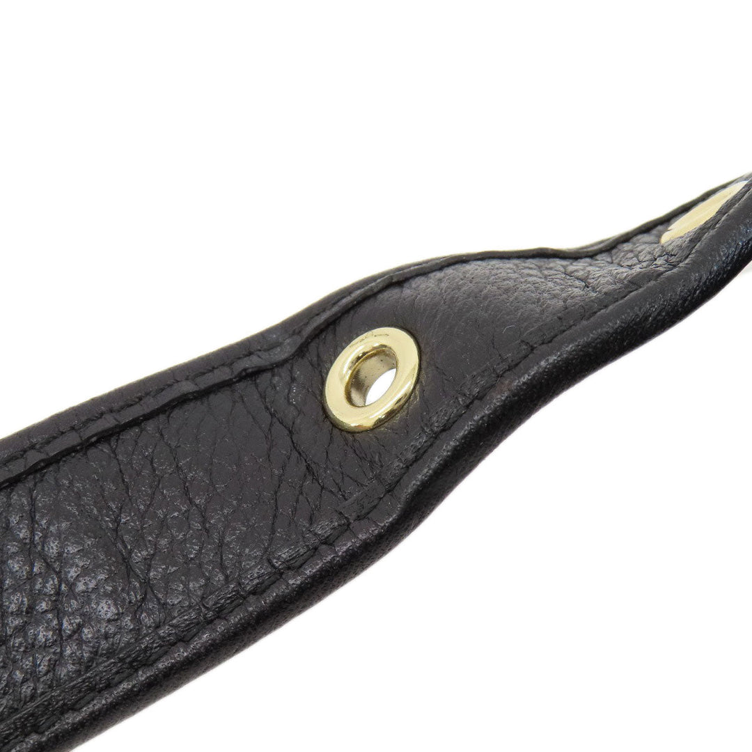 COACH Shoulder Bag 36536 leather black logo Women Used Authentic