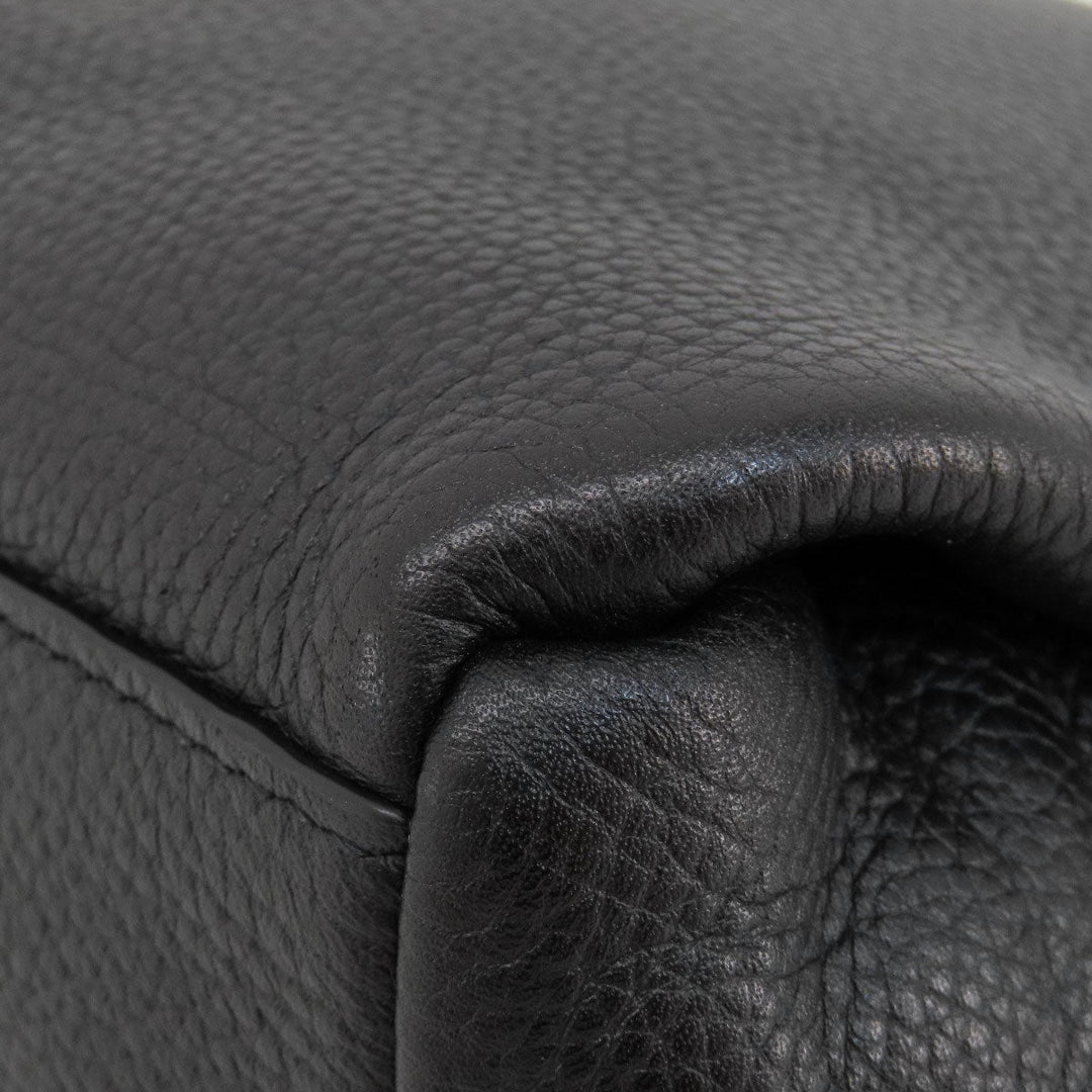 COACH Shoulder Bag 36536 leather black logo Women Used Authentic